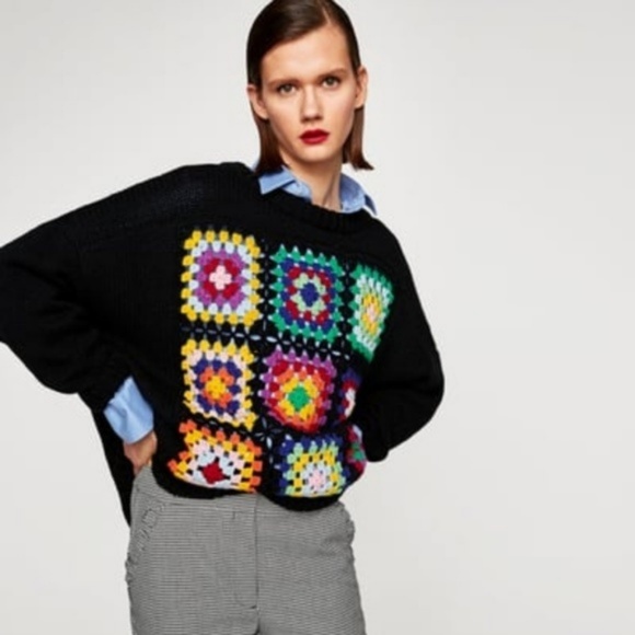 zara crochet jumper